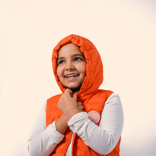 Girl sleeveless puffer jacket