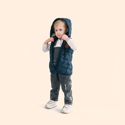 Girl sleeveless puffer jacket