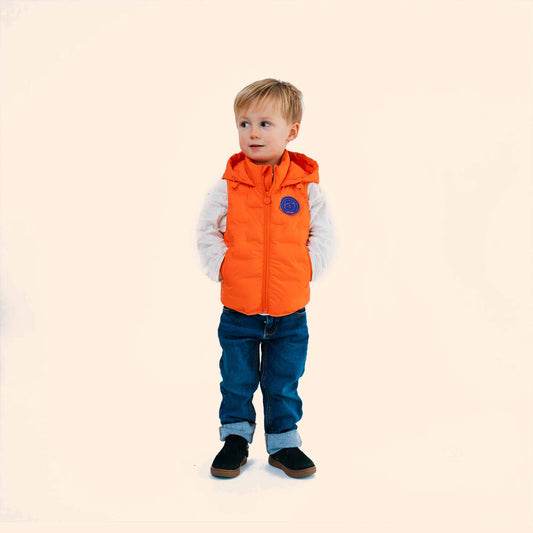 Boys sleeveless puffer jacket